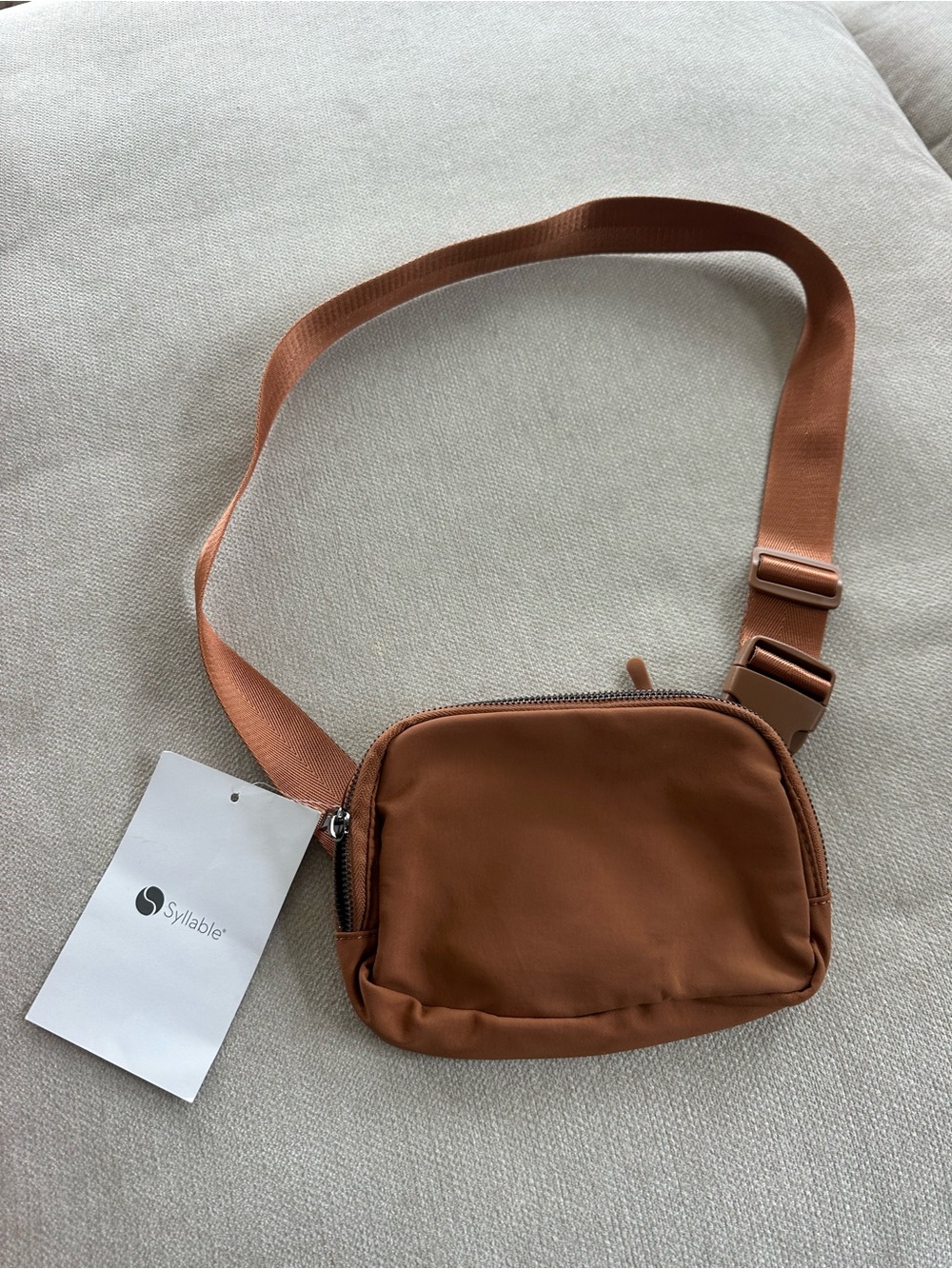 Compact Crossbody Bag in Cognac